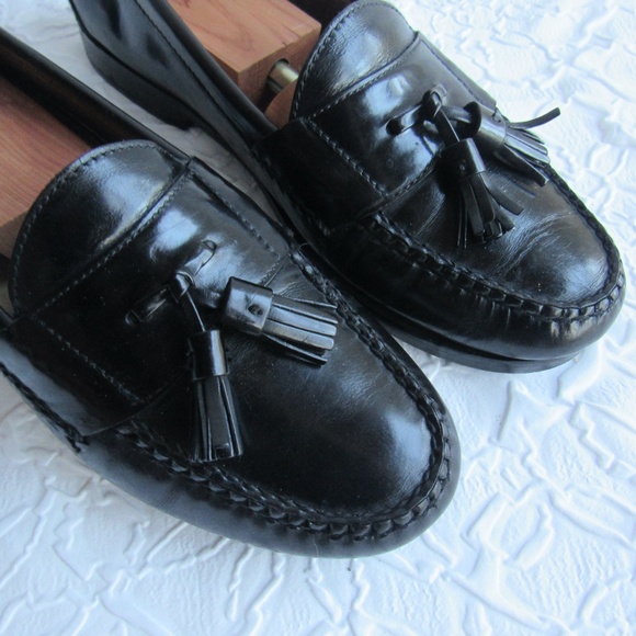 Cole Haan Mens Shoes 10D 10 Black Slip On Loafer Shoes Tassell leather main image 6